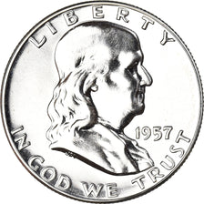 Coin, United States, Franklin Half Dollar, Half Dollar, 1957, U.S. Mint