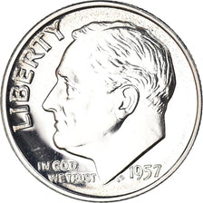 Monnaie, États-Unis, Roosevelt Dime, Dime, 1957, U.S. Mint, Philadelphie, SPL