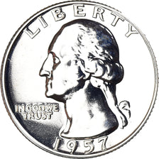 Moeda, Estados Unidos da América, Washington Quarter, Quarter, 1957, U.S. Mint