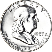 Coin, United States, Franklin Half Dollar, Half Dollar, 1957, U.S. Mint