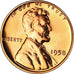 Coin, United States, Lincoln Cent, Cent, 1958, U.S. Mint, Philadelphia, MS(63)