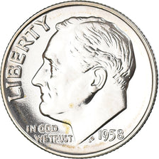 Moneta, Stati Uniti, Roosevelt Dime, Dime, 1958, U.S. Mint, Philadelphia, SPL
