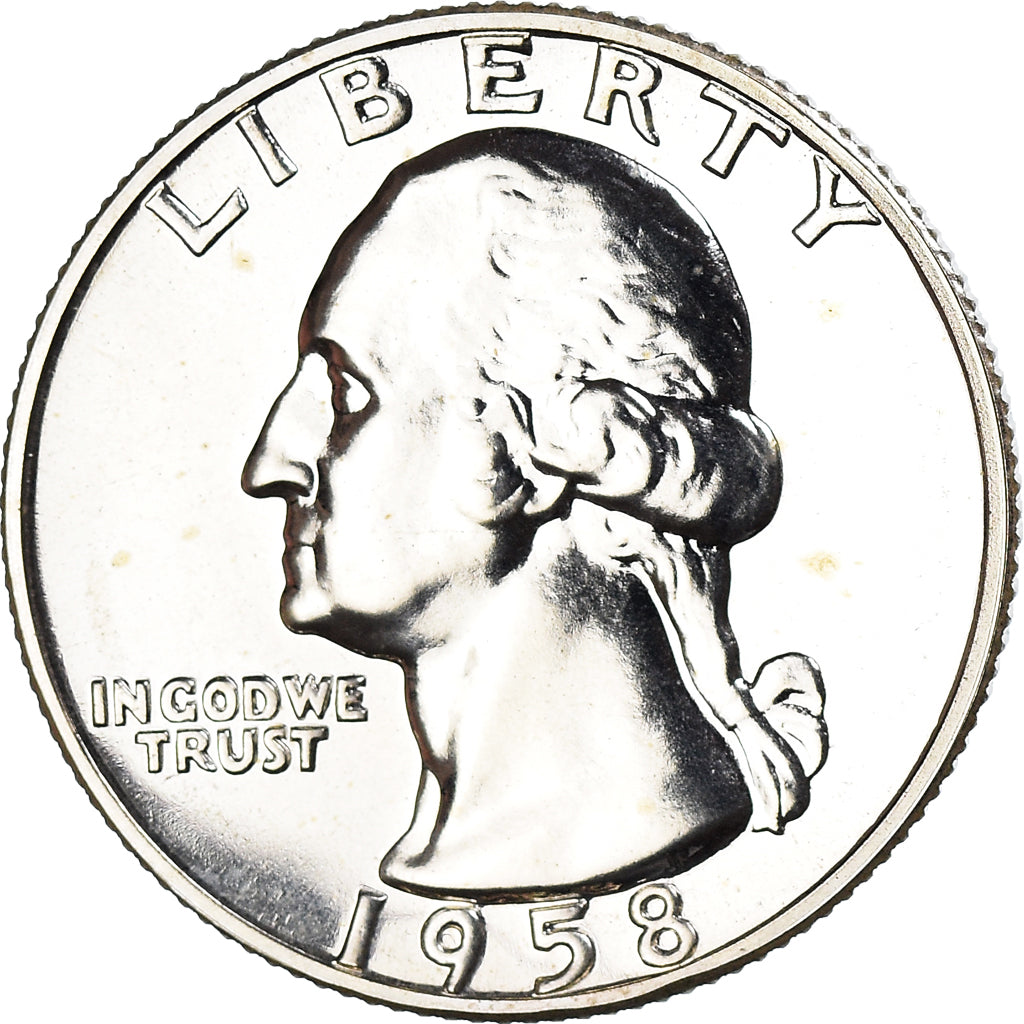 Munten, Verenigde Staten, Washington Quarter, Quarter, 1958, U.S. Mint