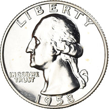 Munten, Verenigde Staten, Washington Quarter, Quarter, 1958, U.S. Mint