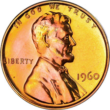 Coin, United States, Lincoln Cent, Cent, 1960, U.S. Mint, Philadelphia, MS(63)