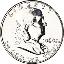 Coin, United States, Franklin Half Dollar, Half Dollar, 1960, U.S. Mint