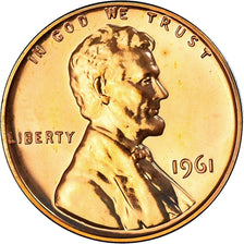 Coin, United States, Lincoln Cent, Cent, 1961, U.S. Mint, Philadelphia, MS(63)