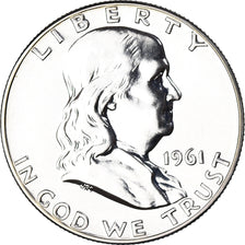 Coin, United States, Franklin Half Dollar, Half Dollar, 1961, U.S. Mint