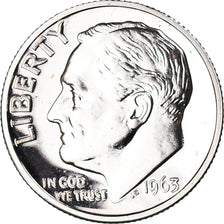 Coin, United States, Roosevelt Dime, Dime, 1963, U.S. Mint, Philadelphia