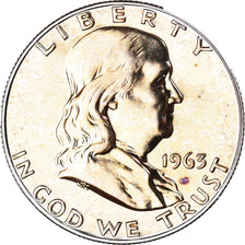 Coin, United States, Franklin Half Dollar, Half Dollar, 1963, U.S. Mint
