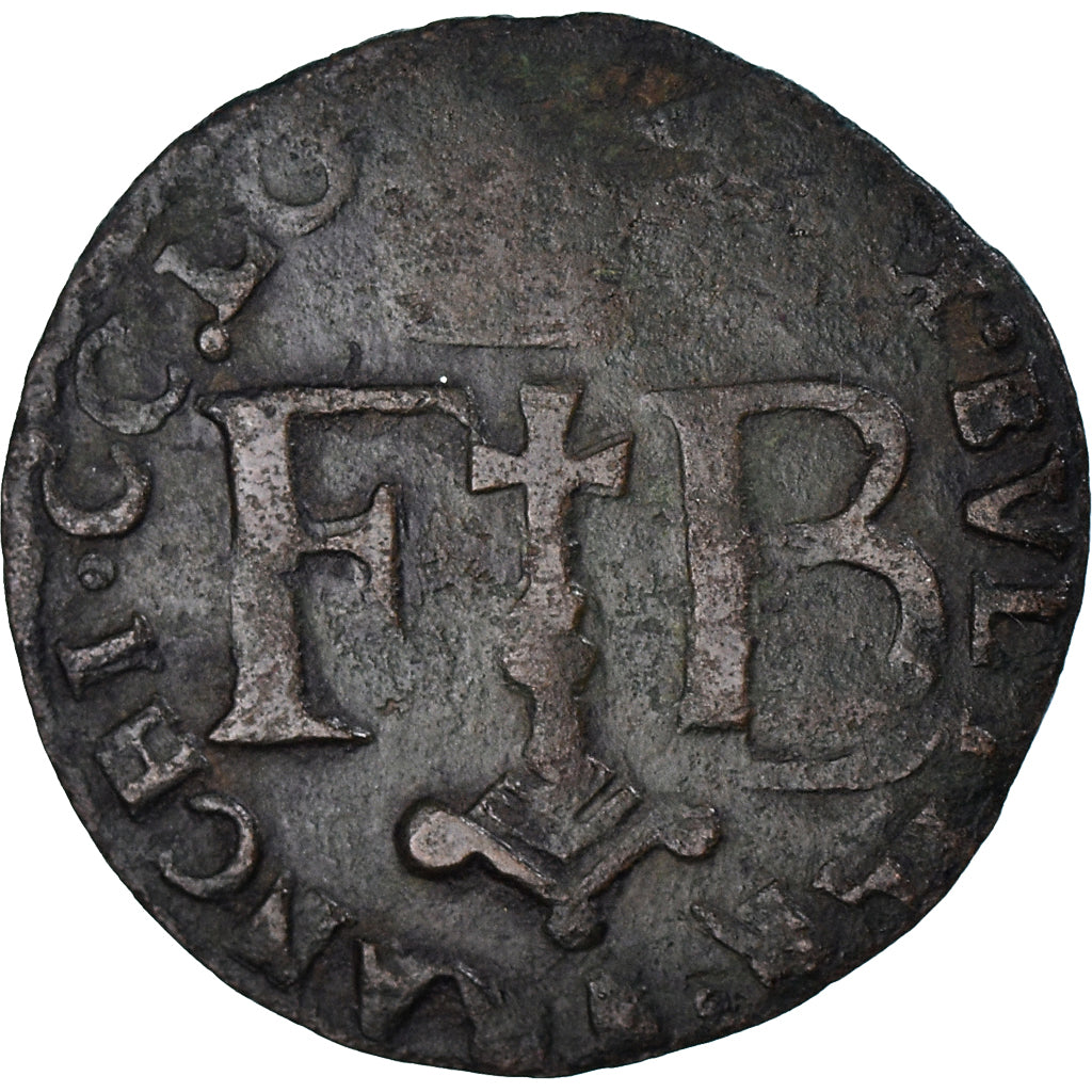 Coin, LIEGE, Ferdinand, Liard, 1643, Liege, VF(30-35), Copper, KM:37