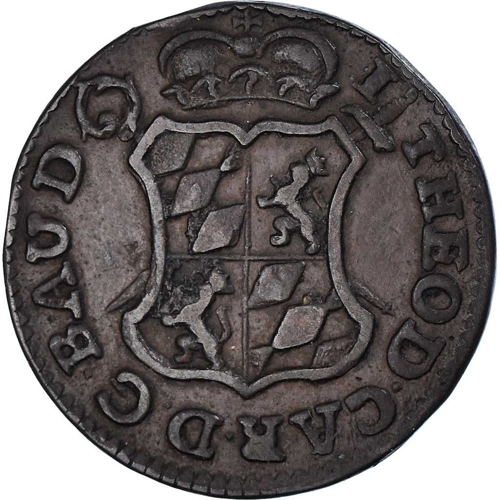 Coin, LIEGE, John Theodore, Liard, 1751, Liege, AU(50-53), Copper, KM:155