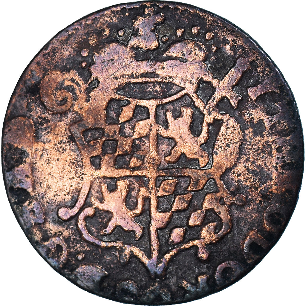 Munten, LUIK, John Theodore, Liard, 1745, Liege, FR, Koper, KM:146