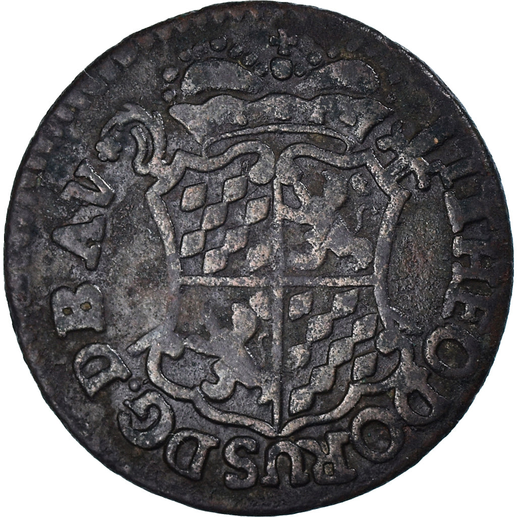Münze, LIEGE, John Theodore, Liard, 1745, Liege, SS, Kupfer, KM:146