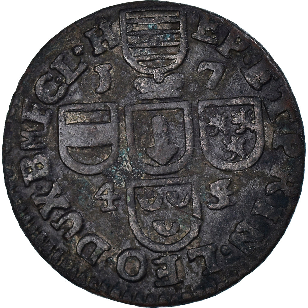 Münze, LIEGE, John Theodore, Liard, 1745, Liege, SS, Kupfer, KM:146