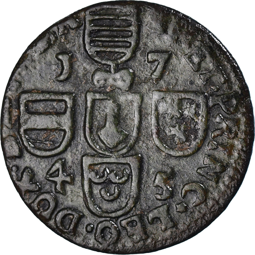 Munten, LUIK, John Theodore, Liard, 1745, Liege, FR+, Koper, KM:146