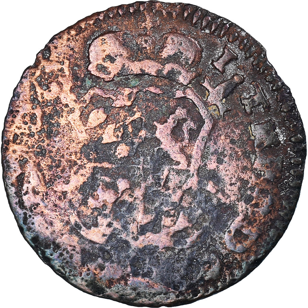 Coin, LIEGE, John Theodore, Liard, 1750, Liege, F(12-15), Copper, KM:155