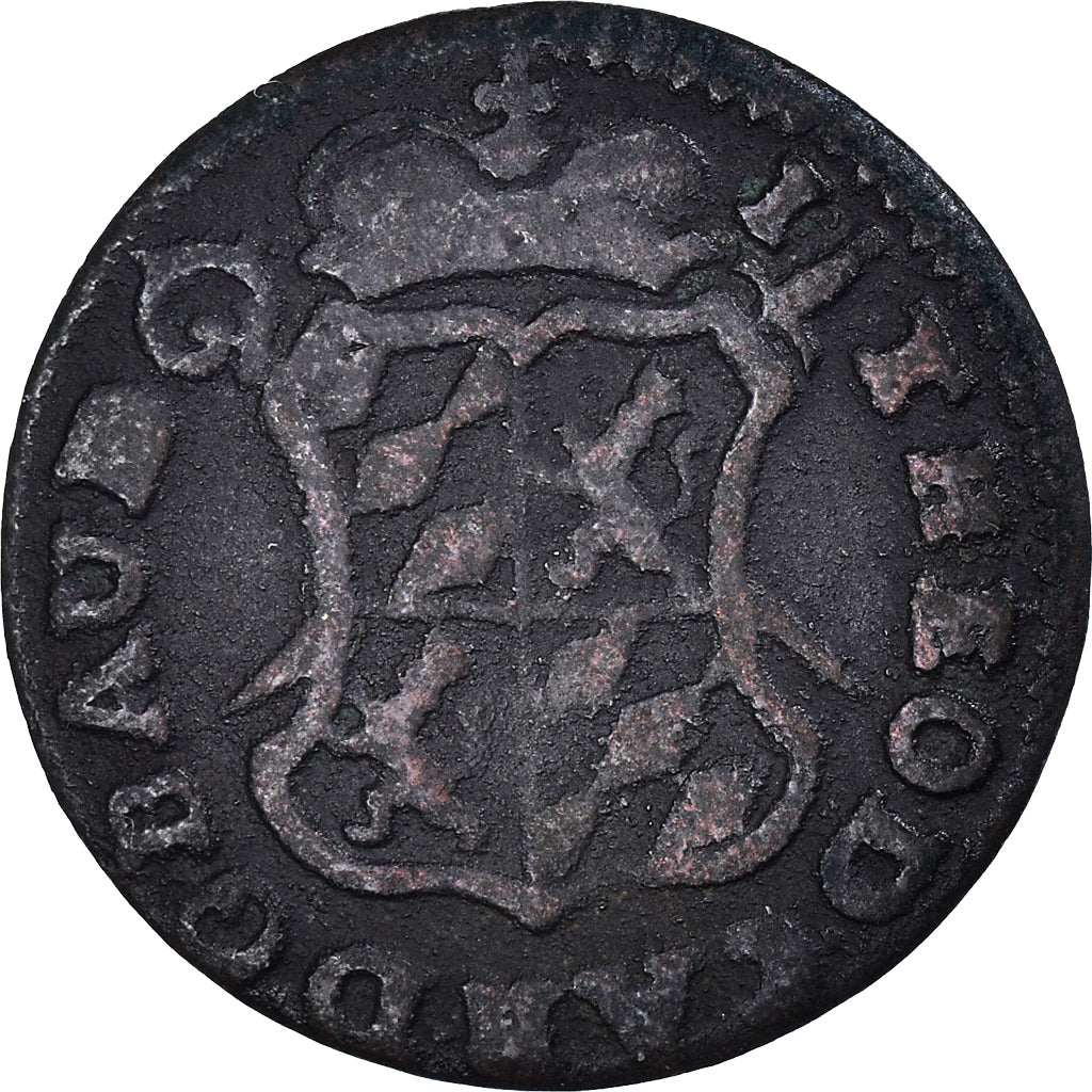 Coin, LIEGE, John Theodore, Liard, 1750, Liege, VF(30-35), Copper, KM:155
