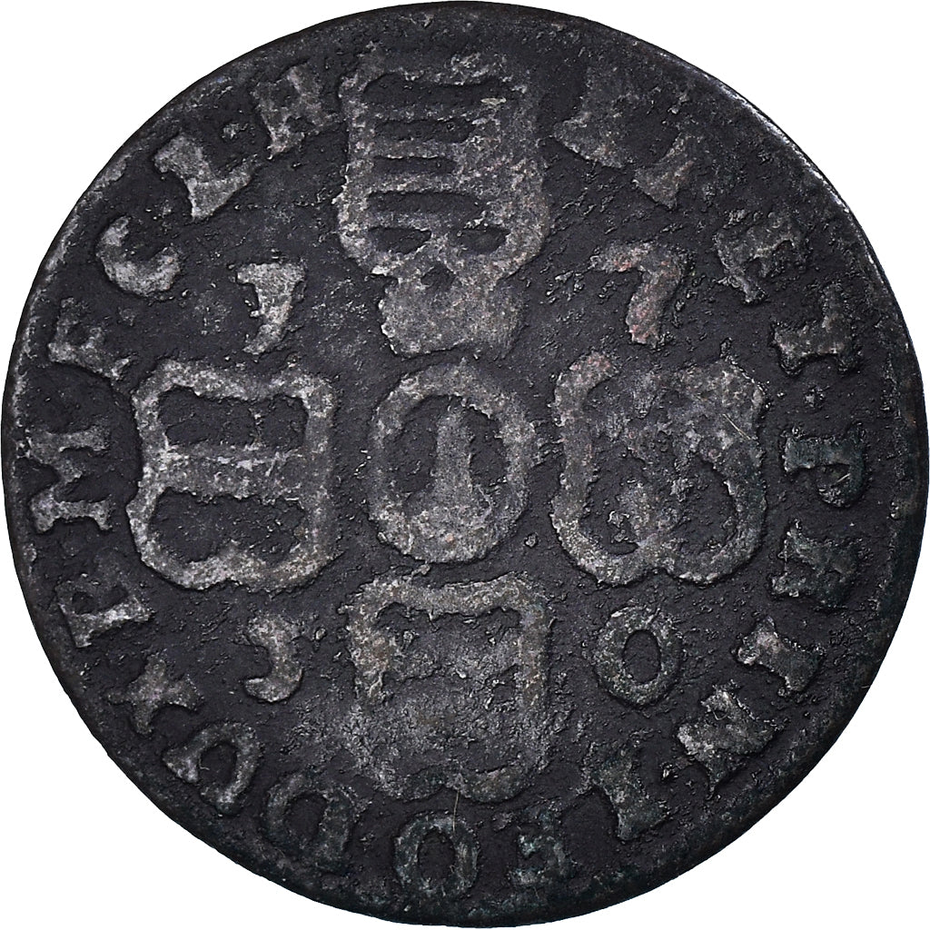 Coin, LIEGE, John Theodore, Liard, 1750, Liege, VF(30-35), Copper, KM:155