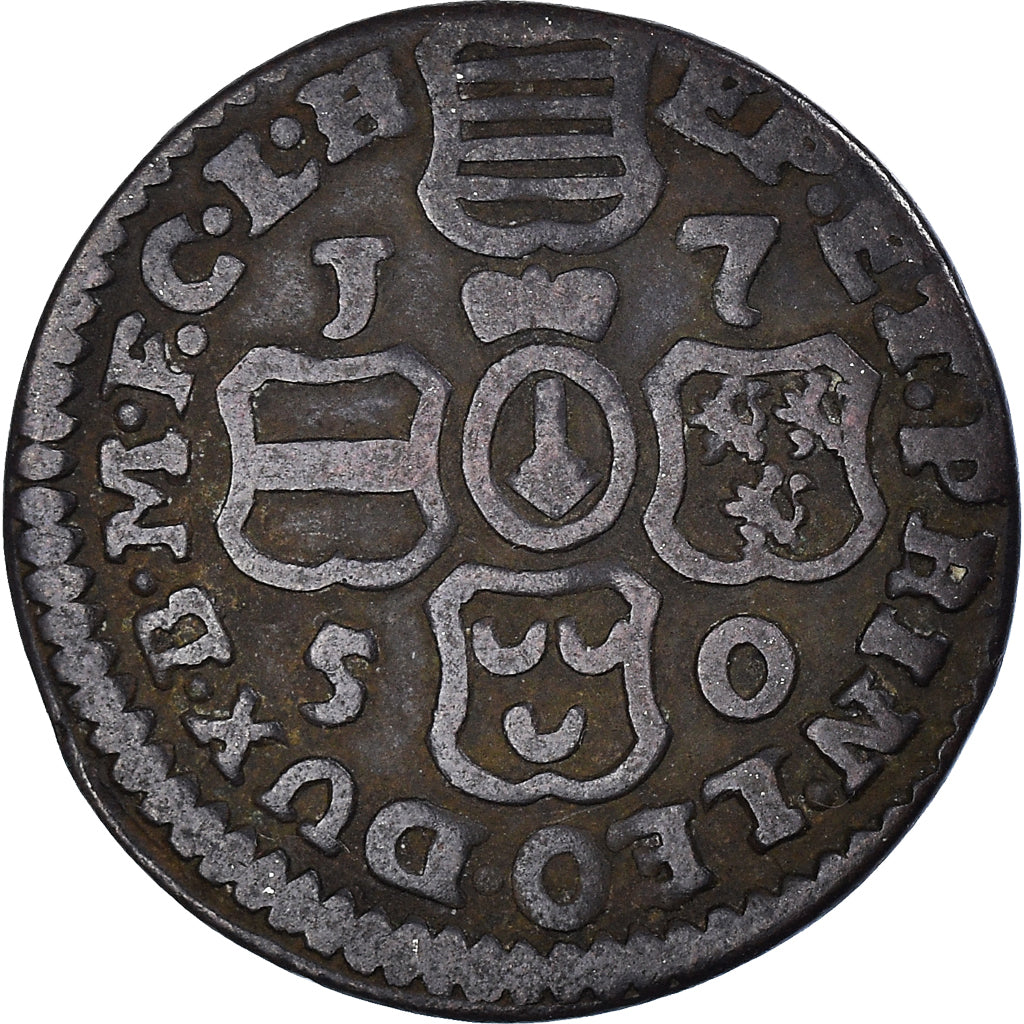 Coin, LIEGE, John Theodore, Liard, 1750, Liege, EF(40-45), Copper, KM:155