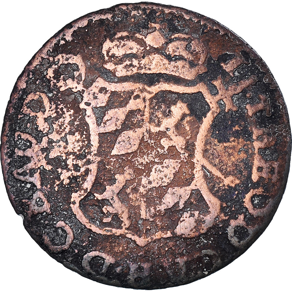 Coin, LIEGE, John Theodore, Liard, 1751, Liege, VF(20-25), Copper, KM:155