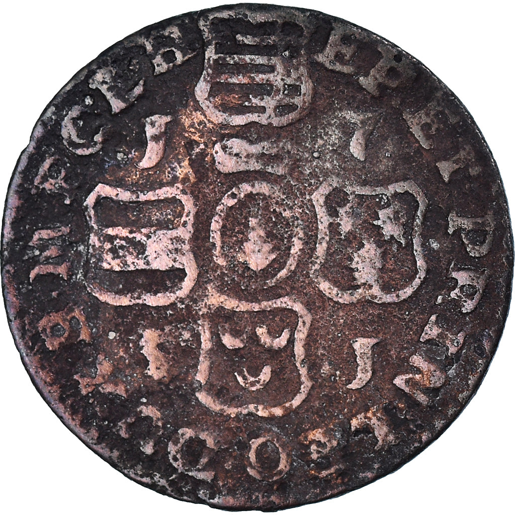 Coin, LIEGE, John Theodore, Liard, 1751, Liege, VF(20-25), Copper, KM:155