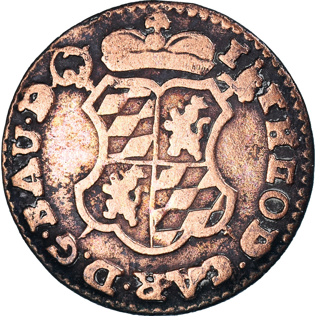 Coin, LIEGE, John Theodore, Liard, 1751, Liege, VF(30-35), Copper, KM:155