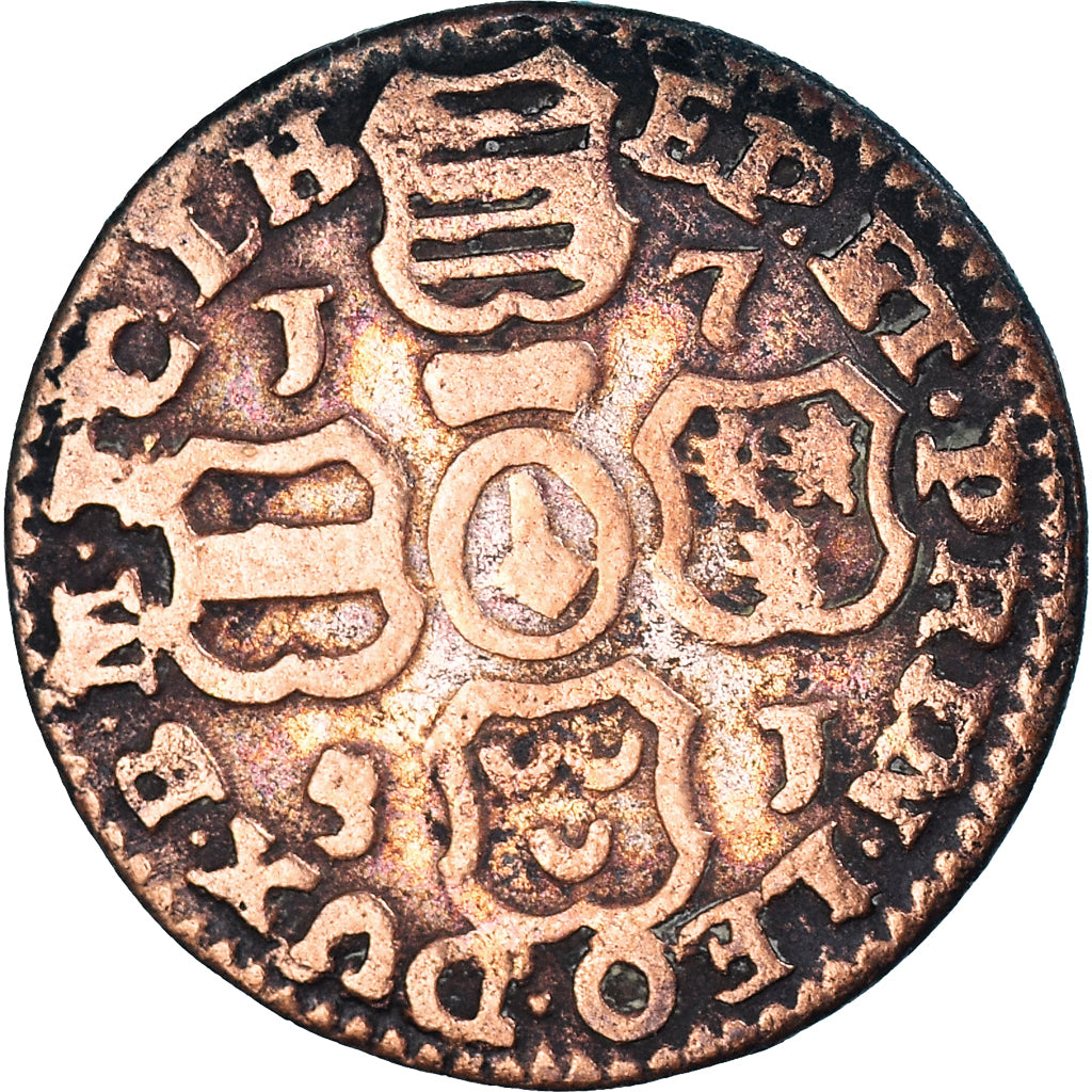 Coin, LIEGE, John Theodore, Liard, 1751, Liege, VF(30-35), Copper, KM:155