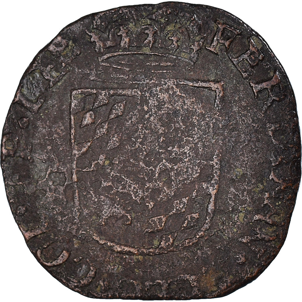 Coin, LIEGE, Ferdinand, Xii (12) Sols, 1/2 Liard, Liege, VF(20-25), Copper