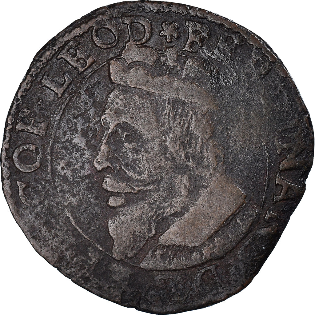 Coin, LIEGE, Ferdinand, Liard, Liege, VF(30-35), Copper, KM:34