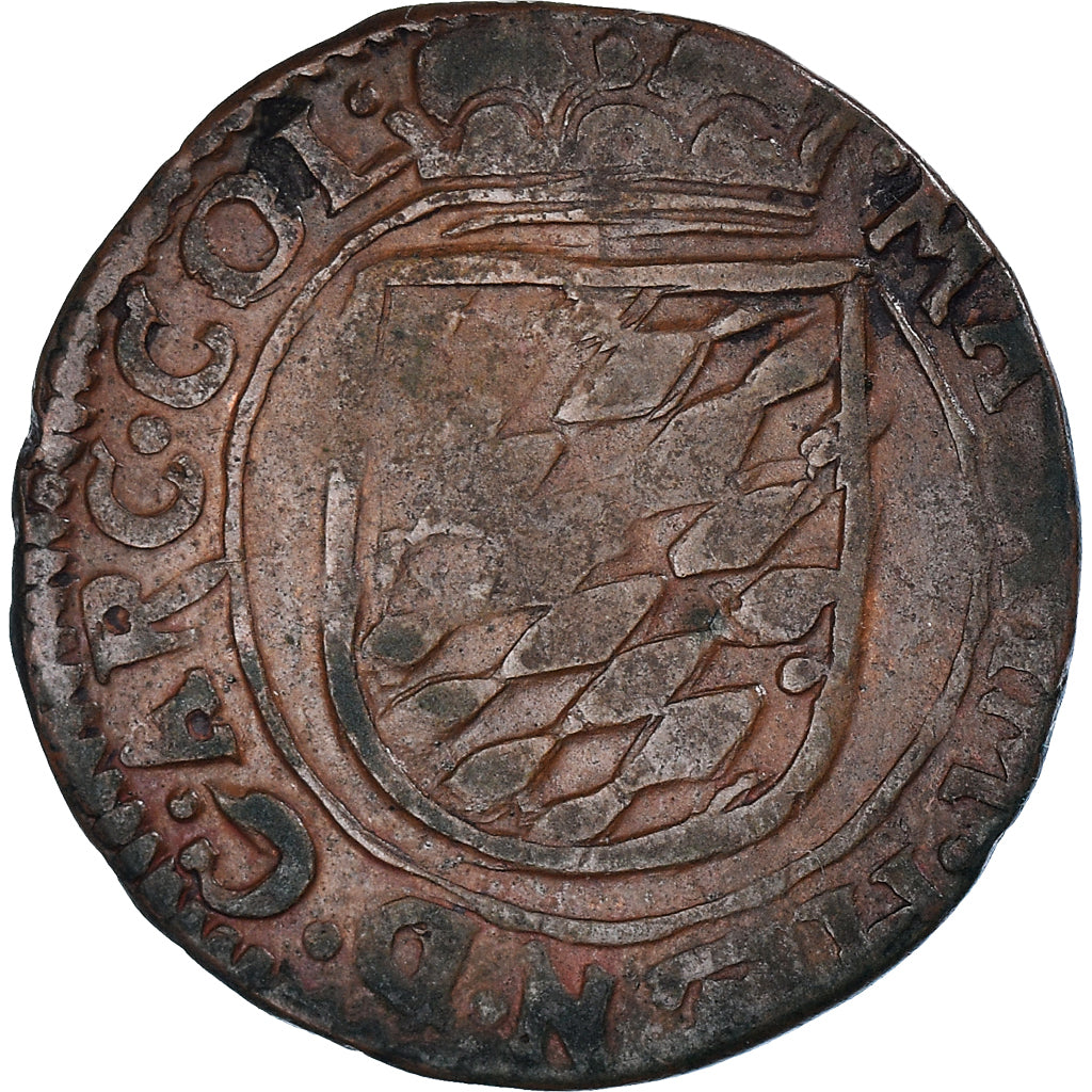 Coin, LIEGE, Maximilian Henry, Liard, Hasselt, VF(30-35), Copper, KM:72