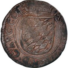 Coin, LIEGE, Maximilian Henry, Liard, Hasselt, VF(30-35), Copper, KM:72
