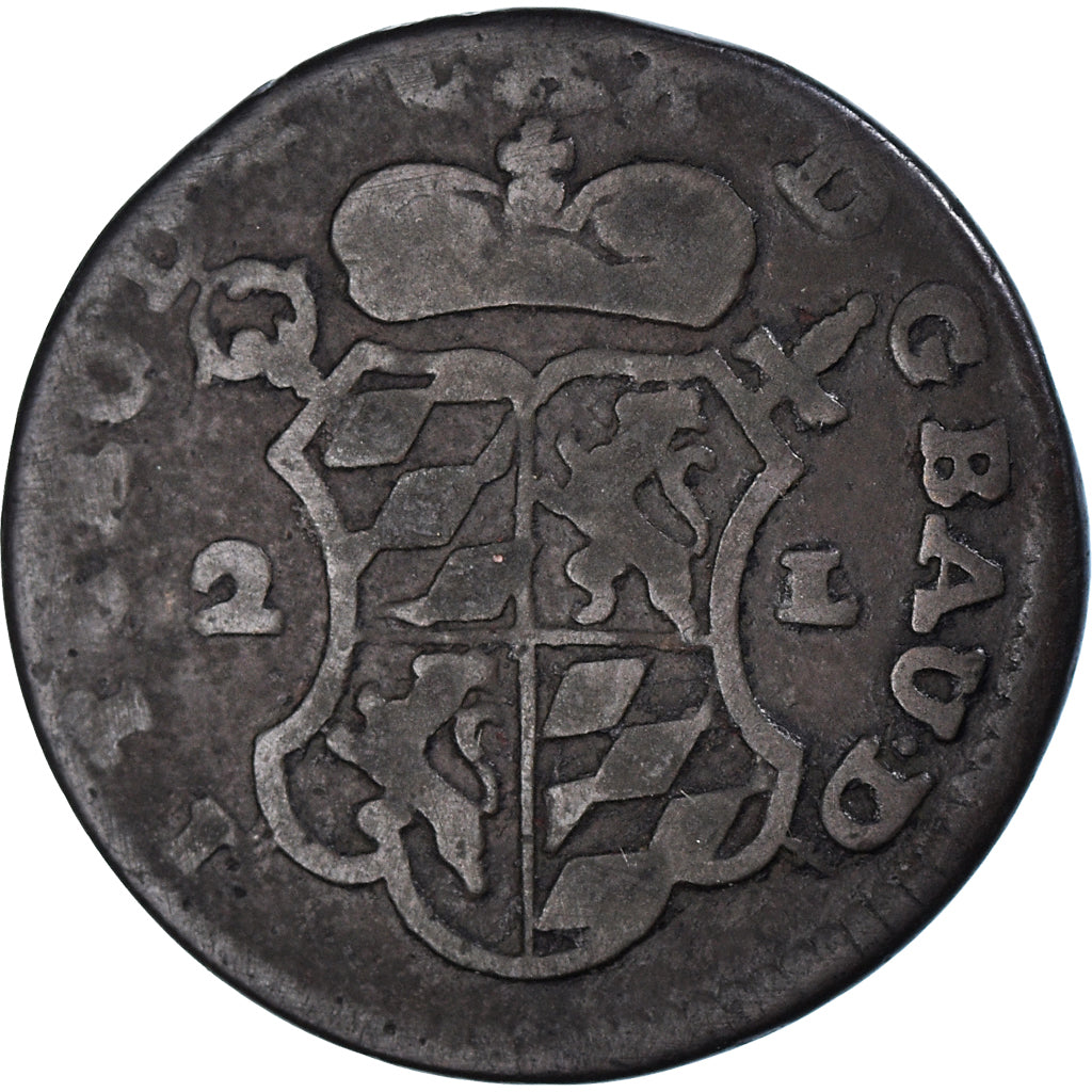 Coin, LIEGE, Jean-Théodore, 2 Liards, Liege, Incuse strike, VF(30-35), Copper