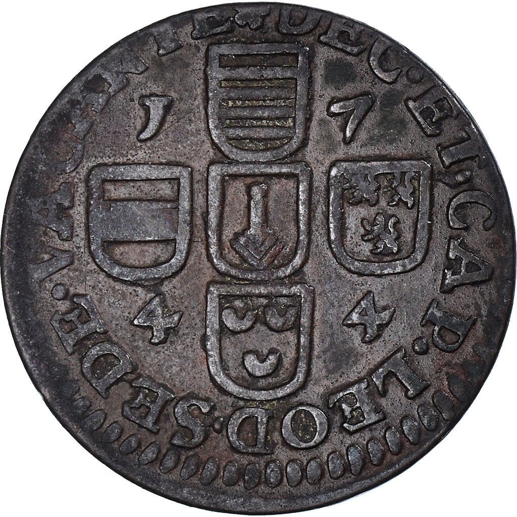 Moneta, LIEGE, Principalty of Liege, Sede Vacante, Liard, 1744, Liege, MB+