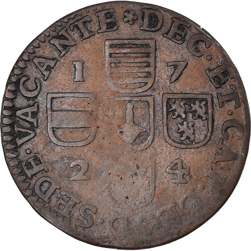Moneta, LIEGE, Principalty of Liege, Sede Vacante, Liard, 1724, Liege