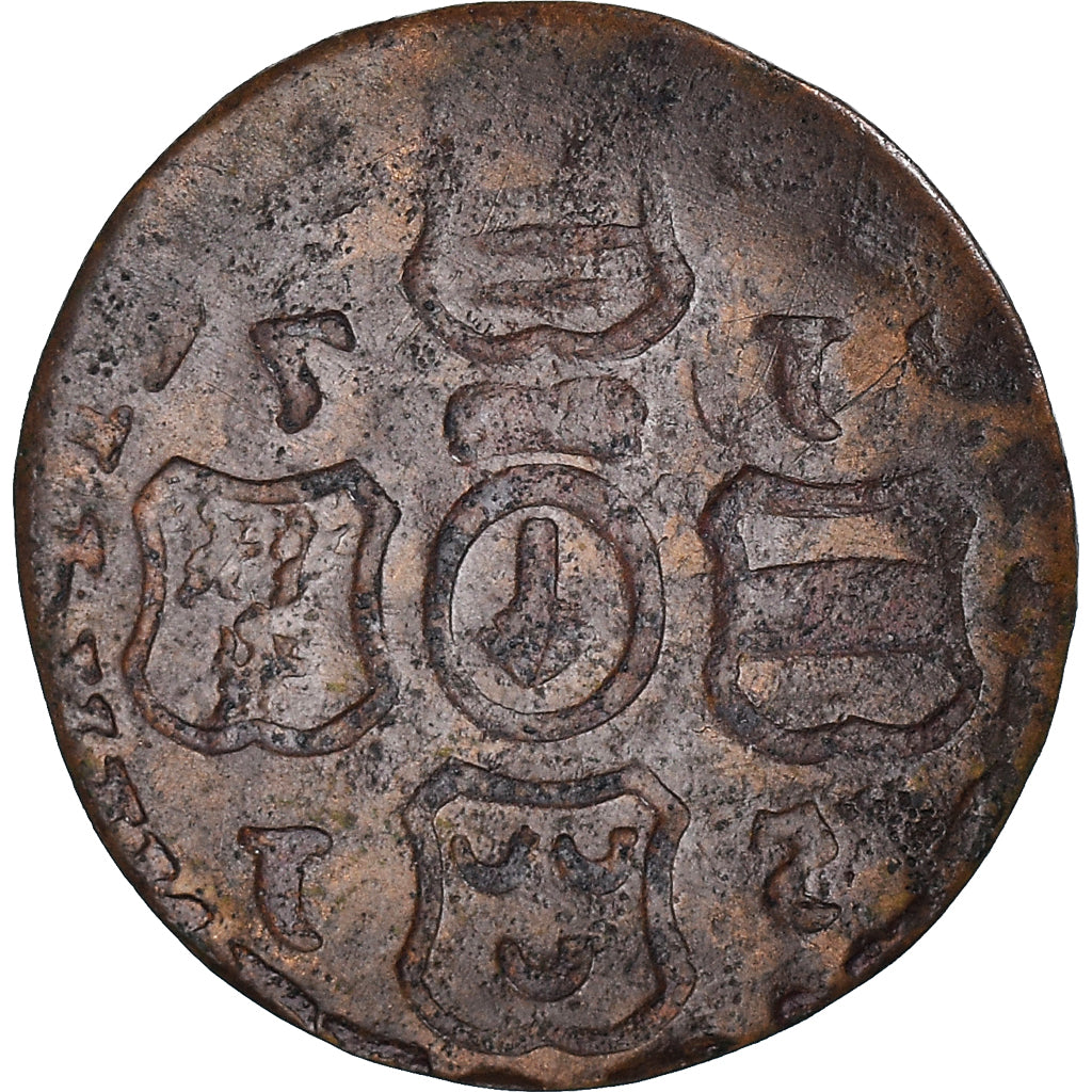 Coin, LIEGE, Liard, 1751, Liege, fausse incuse, VF(30-35), Copper