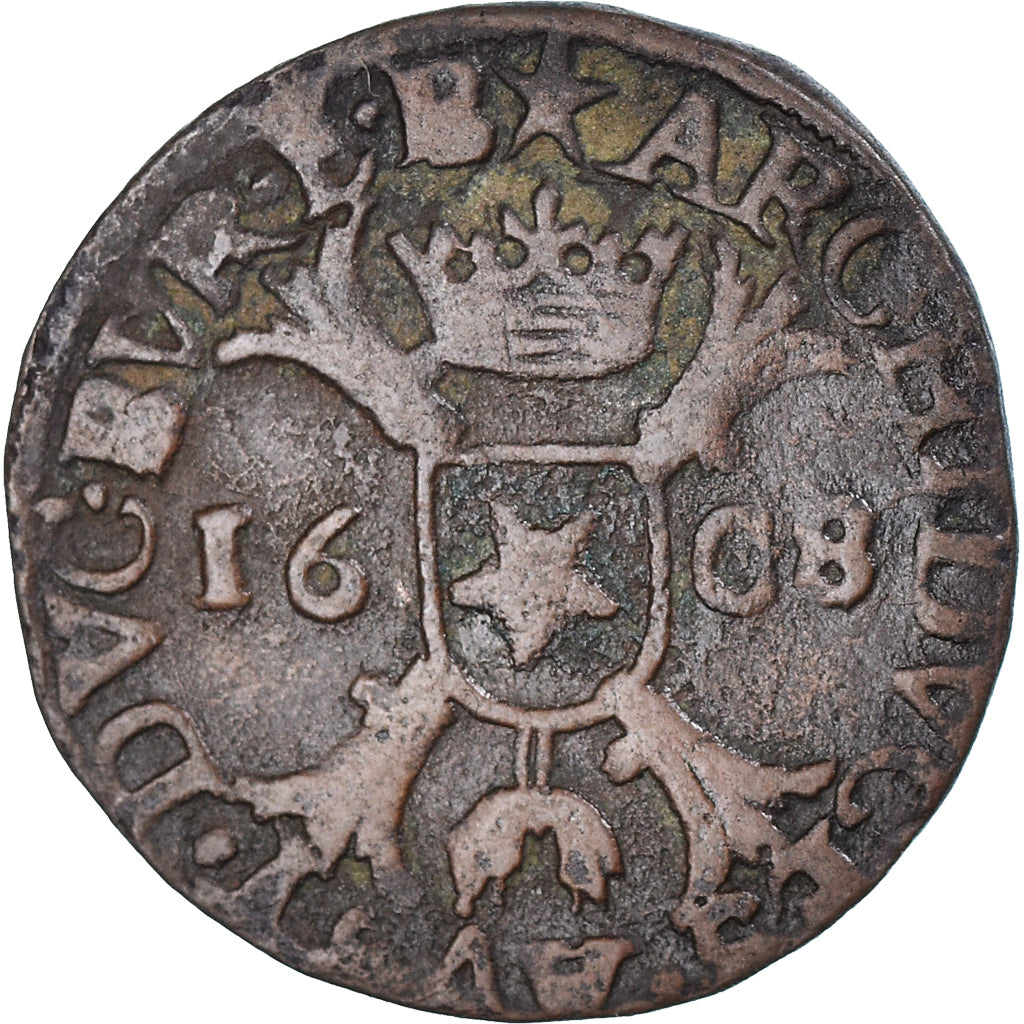 Coin, Spanish Netherlands, BRABANT, Albert & Isabella, Liard, 12 Mites, 1608