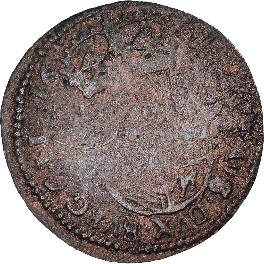 Munten, Lage Spaanse landen, Charles II, Liard, Bruges, FR, Koper