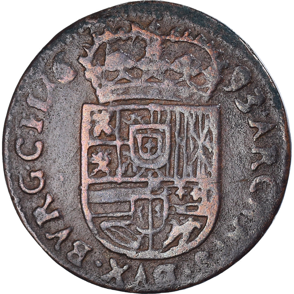 Moneta, Paesi Bassi Spagnoli, Flanders, Charles II, Liard, 12 Mites, 1693