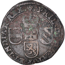 Coin, Spanish Netherlands, Philippe IV, Liard, Brussels, VF(30-35), Copper