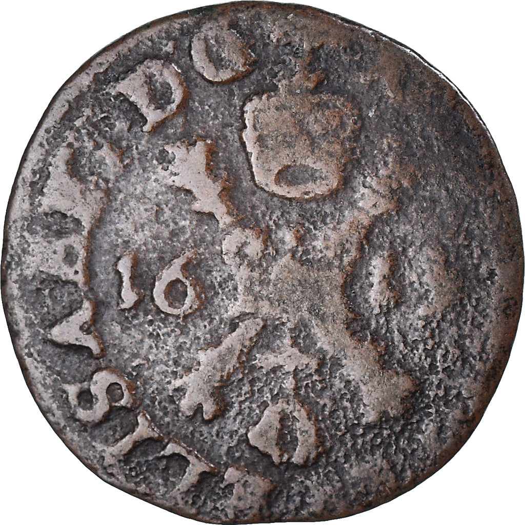 Coin, Spanish Netherlands, Albert & Isabella, Gigot, 1615, Brussels, VF(20-25)
