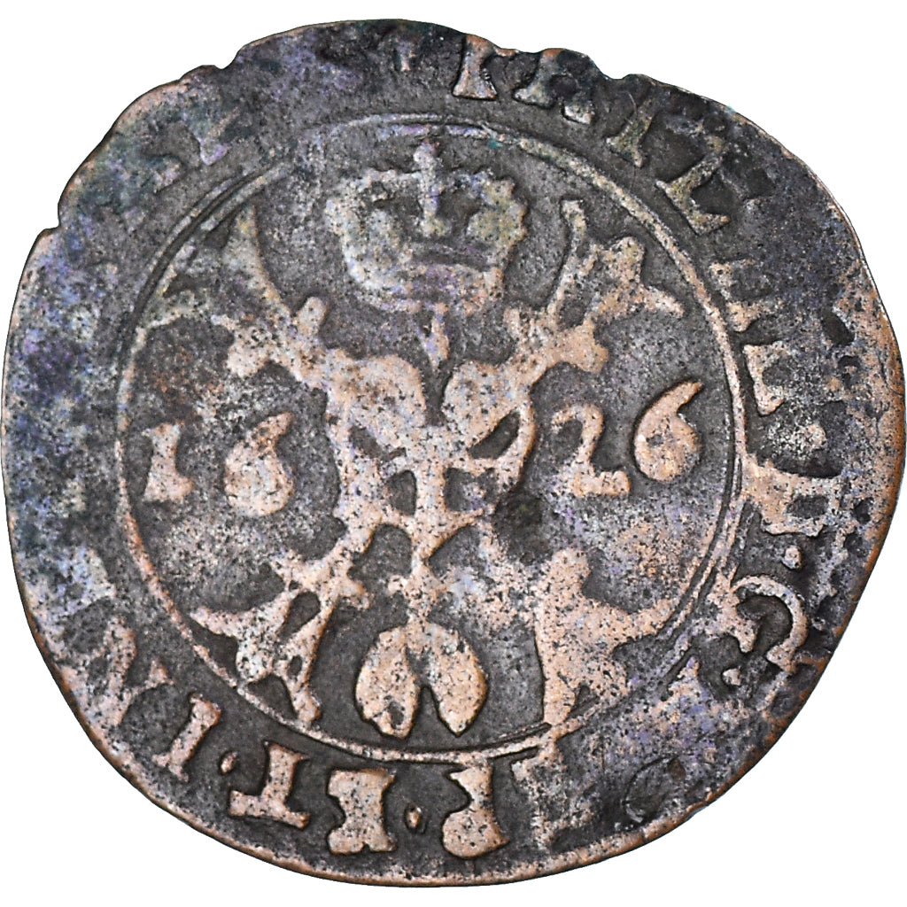 Monnaie, Pays-Bas espagnols, Flandre, Philippe IV, Gigot, 6 Mites, 1626, Bruges