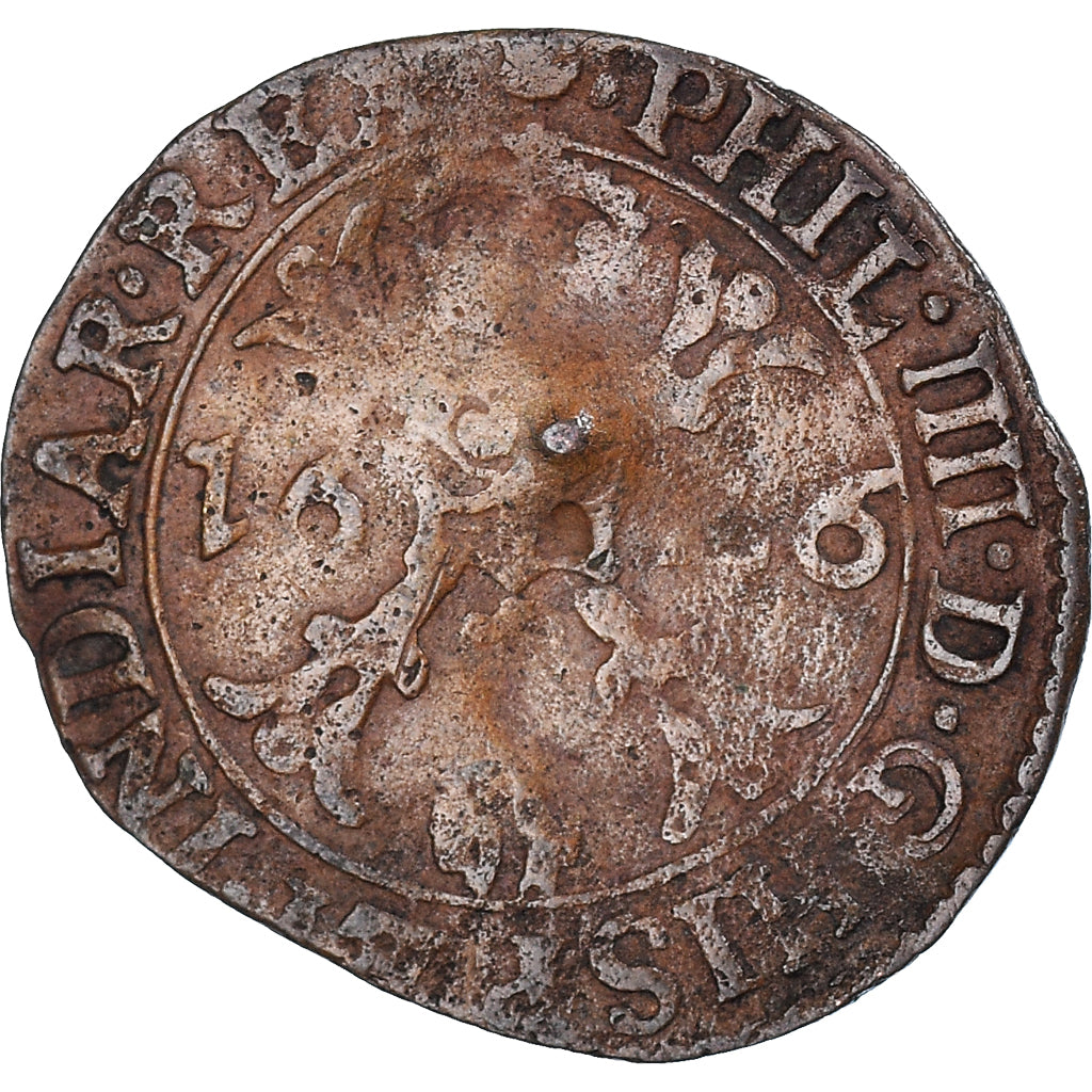 Monnaie, Pays-Bas espagnols, BRABANT, Philippe IV, 1/2 Liard, 6 Mites, Gigot