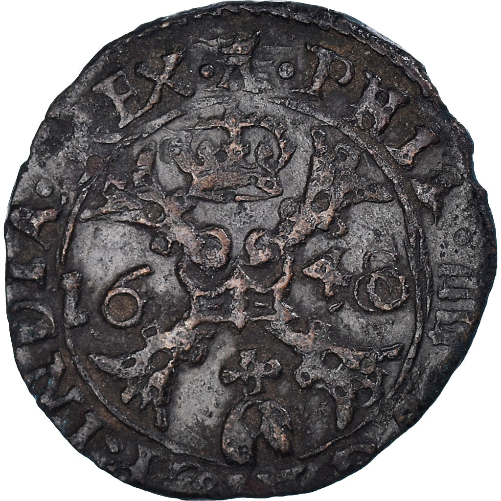 Coin, Spanish Netherlands, TOURNAI, Philippe IV, 1/2 Liard, Gigot, 6 Mites