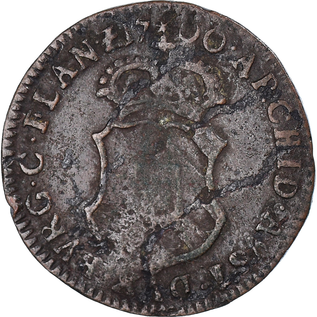 Moneda, Países Bajos españoles, Flanders, Charles II, Gigot, 6 Mites, 1700