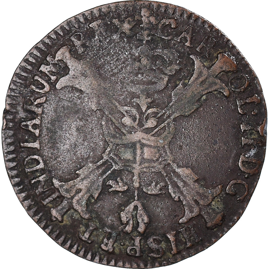Moneda, Países Bajos españoles, Flanders, Charles II, Gigot, 6 Mites, 1700