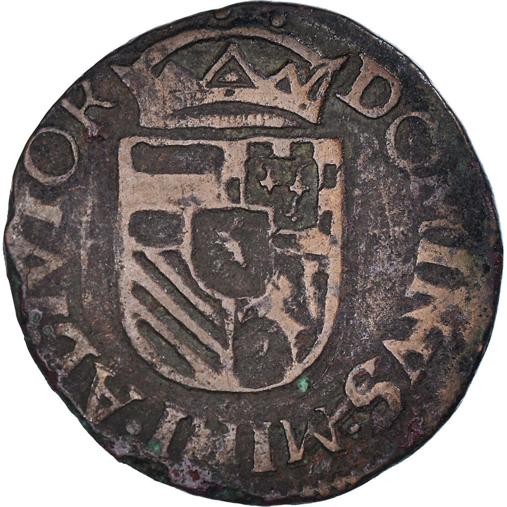 Moeda, Países Baixos Espanhóis, Philippe II, Liard, 1586, Arras, VF(30-35)