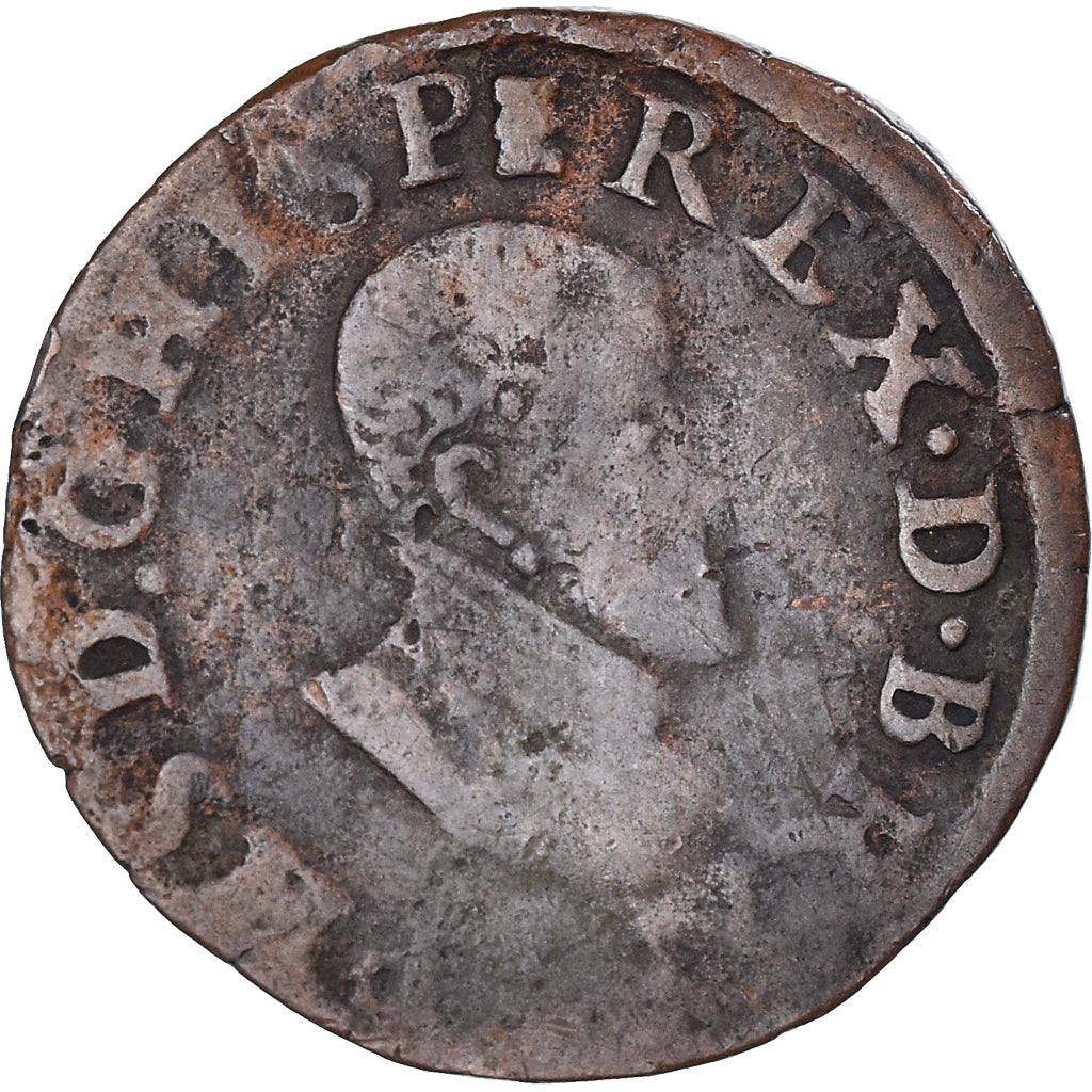 Coin, Spanish Netherlands, Philippe II, Double Courte, VF(20-25), Copper