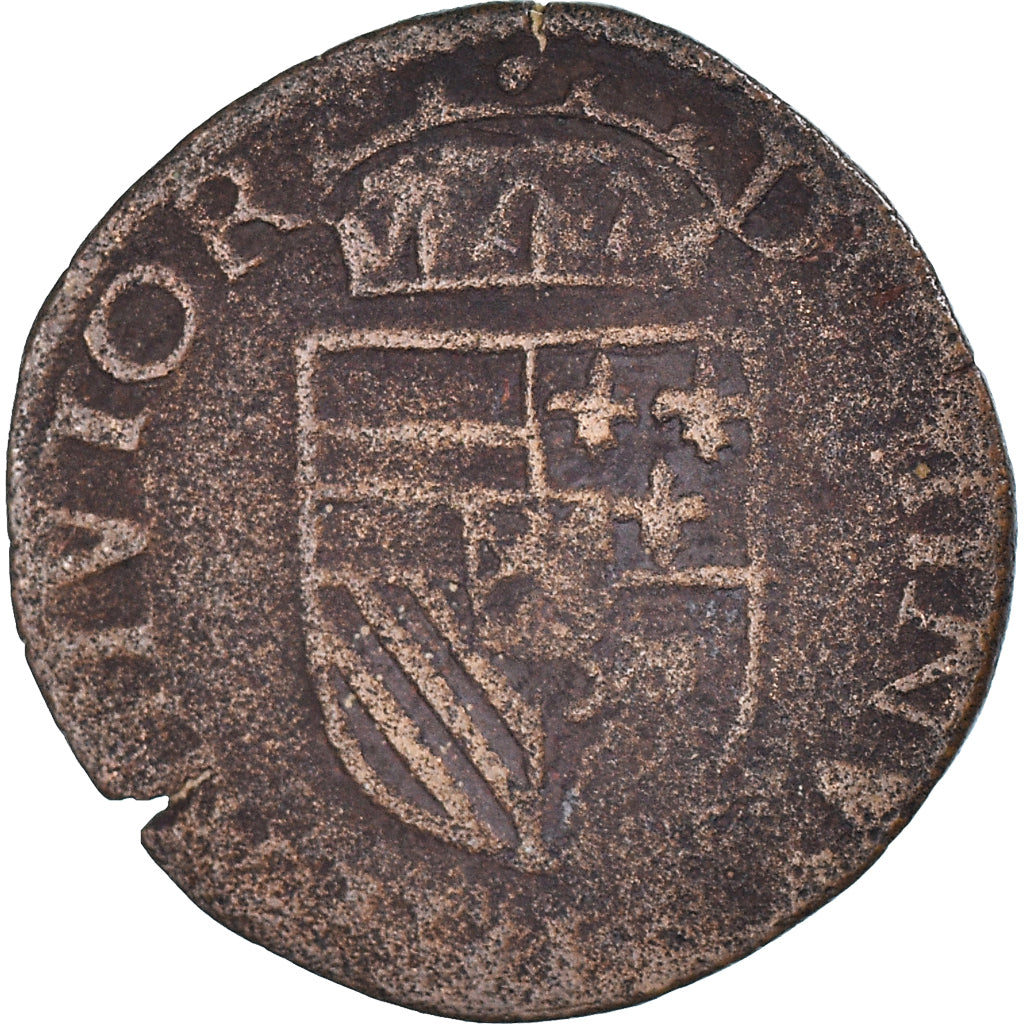Moneda, Países Bajos españoles, Philippe II, Gigot, 1596, Maastricht, BC+