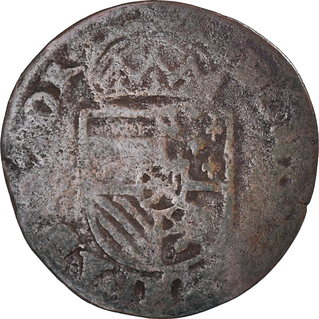 Moneta, Paesi Bassi Spagnoli, Philippe II, Gigot, 1585, MB, Rame
